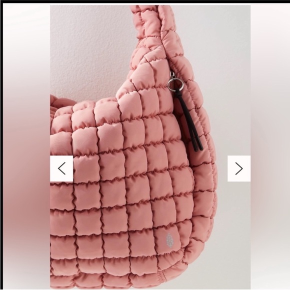 Free People FP Movement Quilted Carryall ballet slipper pink NEW tote bag - Picture 2 of 10
